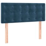 vidaXL Sommier à lattes de lit avec matelas Bleu foncé 90x190 cm