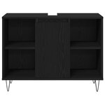 vidaXL Ensemble de meubles de salle de bain 3 pièces chêne noir en bois d'ingénierie