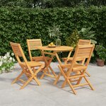 vidaXL Ensemble à manger de jardin 5 Pièces Bois de teck massif