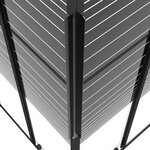 vidaXL Cabine de douche à rayures ESG 80x80x180 cm Noir