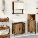 vidaXL Ensemble de meubles de salle de bain 2 pièces en bois ancien et en bois d'ingénierie