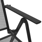 vidaXL Chaises pliables en maille lot de 4 Acier Anthracite