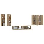 vidaXL Ensemble de meubles TV 6 Pièces Chêne sonoma Bois d'ingénierie