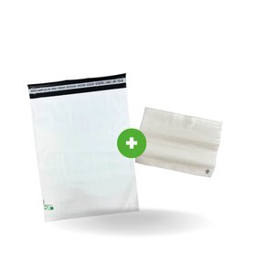 Kit colis Vinted - 10 enveloppes plastique N°5 (400x520 mm) + 10 pochettes porte-documents