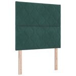 vidaXL Lit à ressort avec matelas et banc vert foncé 120x190 cm en velours