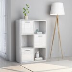 vidaXL Armoire de rangement Blanc brillant Bois d’ingénierie