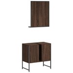 vidaXL Ensemble d'armoires de salle de bain 2 Pièces chêne marron