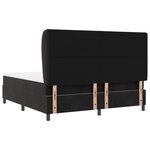 Lit à ressort vidaXL avec matelas Noir 180x200 cm Velours