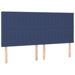 vidaXL Têtes de lit 4 Pièces Bleu 100x5x78/88 cm Tissu