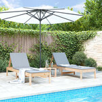 vidaXL Chaises longues lot de 2 199 5x60x74 cm bois massif de pin