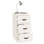  vidaXL Tables de chevet 2 Pièces Blanc 40x40x75 cm Bois de pin massif