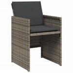 vidaXL Ensemble à manger de jardin 11Pièces avec coussins gris poly rotin