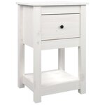 vidaXL Tables de chevet 2 Pièces Blanc 40x35x61 5 cm Bois de pin massif