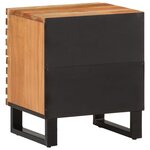 vidaXL Table de chevet 40x34x46 cm bois d'acacia massif
