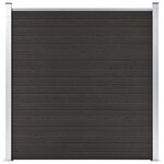 vidaXL Panneau de clôture WPC 180x186 cm Noir