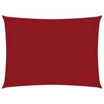 vidaXL Voile de parasol Tissu Oxford rectangulaire 3 5x5 m Rouge
