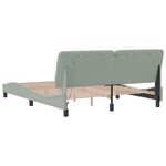vidaXL Cadre de lit avec LED sans matelas gris clair 160x200cm velours