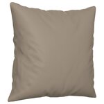 vidaXL Canapé 3 places avec oreillers taupe 180 cm tissu microfibre