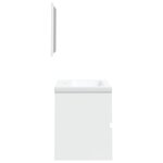 vidaXL Armoire lavabo de salle de bain avec bassin et miroir Blanc