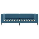 vidaXL Lit de jour avec gigogne et tiroirs sans matelas bleu 90x200 cm