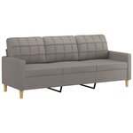 vidaXL Ensemble de canapés 4 Pièces avec coussins taupe tissu