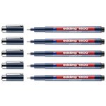 Feutre Fin de Précision 1800 Noir Pointe Fine (0.3) 0 35 mm x 5 EDDING