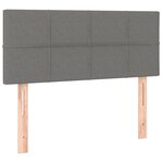 vidaXL Sommier à lattes de lit avec matelas gris foncé 120x190cm tissu