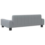 vidaXL Canapé pour enfants gris clair 90x53x30 cm tissu