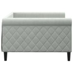 vidaXL Lit de repos sans matelas gris clair 100x200 cm velours
