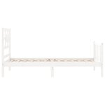vidaXL Cadre de lit sans matelas blanc bois de pin massif