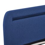 vidaXL Cadre de lit avec LED sans matelas bleu tissu 160x200 cm