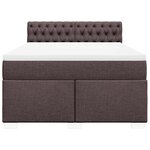vidaXL Sommier à lattes de lit avec matelas Marron foncé 140x190 cm