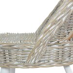 vidaXL Chaise de canapé rotin kubu blanc