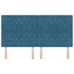vidaXL Tête de Lit LED Bleu Foncé 90 cm Velours