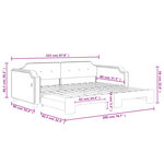 vidaXL Lit de jour avec gigogne sans matelas gris clair 80x200 cm