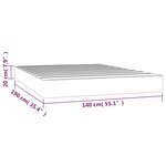 vidaXL Matelas de lit à ressorts ensachés Noir 140x190x20 cm Tissu