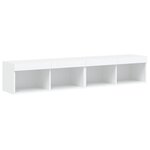 vidaXL Meubles TV avec lumières LED 2 Pièces blanc 80x30x30 cm