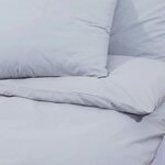 vidaXL Ensemble de housse de couette Gris 200x200 cm Coton
