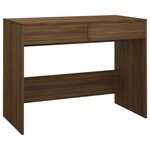 vidaXL Bureau Chêne marron 101x50x76 5 cm Bois d'ingénierie