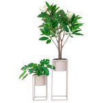 House Nordic Pots à fleurs 2 Pièces Lena Beige gris