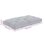 Coussin canapé palette vidaXL en tissu gris