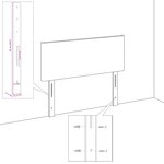 Tête de lit LED vidaXL Rose 72 cm Velours
