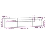 vidaXL Meuble TV avec lumières LED Blanc 195x35x40 cm