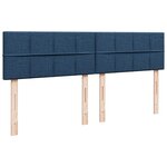 vidaXL Sommier à lattes de lit avec matelas Bleu 180x200 cm Tissu