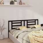 vidaXL Tête de lit Noir 166x4x100 cm Bois de pin massif