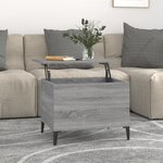 vidaXL Table basse Sonoma gris 60x44 5x45 cm Bois d'ingénierie