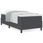 vidaXL Lit avec sommier avec matelas gris foncé 90x200 cm tissu en velours côtelé