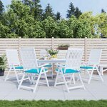 vidaXL Coussins de chaise de jardin lot de 6 turquoise 50x50x4cm tissu