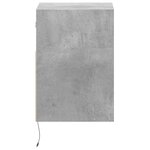 vidaXL Meubles TV muraux et lumières LED 2 Pièces gris béton 41x31x45 cm
