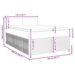 vidaXL Sommier à lattes de lit avec matelas Crème 140x200 cm Tissu